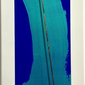 Painting titled "Blue mood" by Bernard Saint-Maxent, Original Artwork, Acrylic Mounted on Aluminium