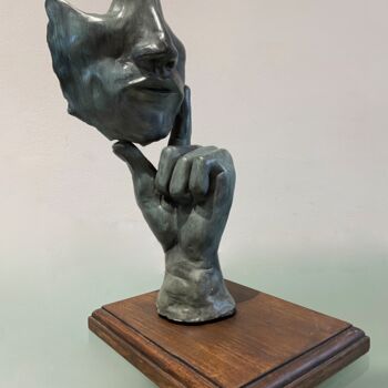 Sculpture intitulée "le pensif" par Bernard Schembri, Œuvre d'art originale, Argile