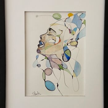 Peinture intitulée "femme" par Bernard Schembri, Œuvre d'art originale, Aquarelle