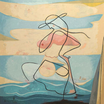 Peinture intitulée "BLOWIN´ IN THE WIND" par Bernard Simunovic, Œuvre d'art originale, Acrylique