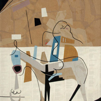 Pintura titulada "FAREWELL COLLAGE PA…" por Bernard Simunovic, Obra de arte original, Acrílico