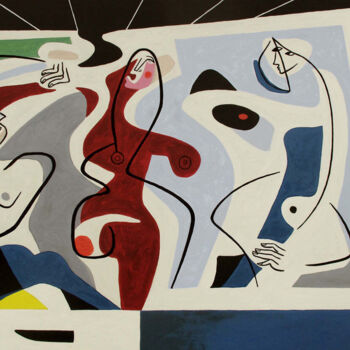 "LET S DANCE" başlıklı Tablo Bernard Simunovic tarafından, Orijinal sanat, Akrilik