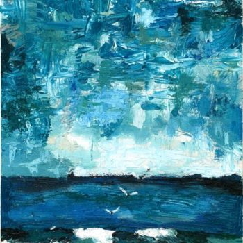 Pintura intitulada "marine-landscape.jpg" por Bernarda, Obras de arte originais, Óleo