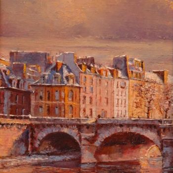 Peinture intitulée "Pont-Neuf" par Pierre-Bernard Andrieux, Œuvre d'art originale