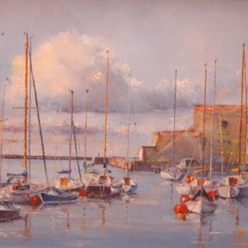 Painting titled "Plymouth" by Pierre-Bernard Andrieux, Original Artwork