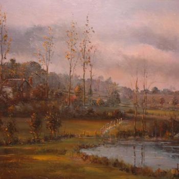 Painting titled "bocage" by Pierre-Bernard Andrieux, Original Artwork