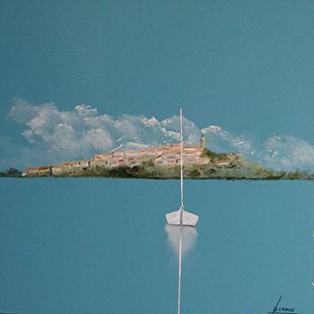 Peinture intitulée "Bages" par Bernard Cahue, Œuvre d'art originale, Huile