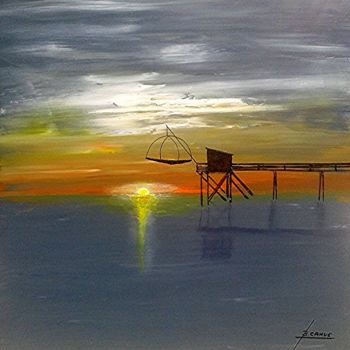 Painting titled "La vendée" by Bernard Cahue, Original Artwork, Oil