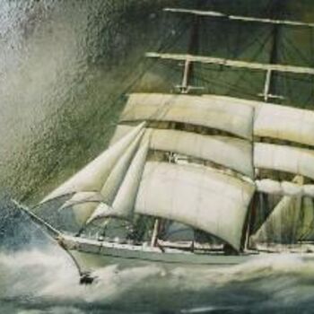 Peinture intitulée "Tempête" par Bernard Fosse, Œuvre d'art originale, Huile