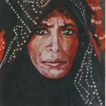 Peinture intitulée "Yemenite" par Bernard Fosse, Œuvre d'art originale, Huile