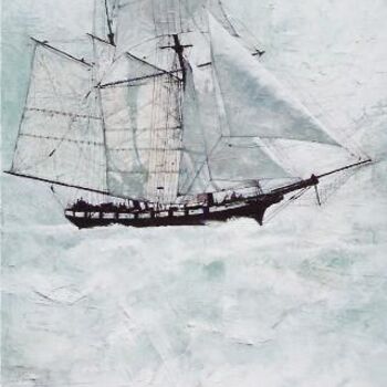 Peinture intitulée "Mer blanche" par Bernard Fosse, Œuvre d'art originale, Huile