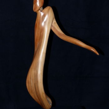 Sculpture intitulée "Pronation" par Bernard Geoffroy, Œuvre d'art originale, Bois