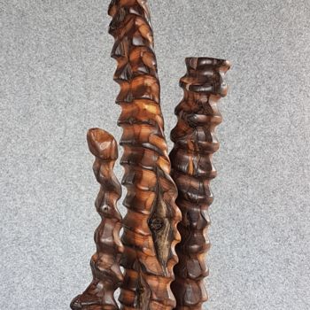 Skulptur mit dem Titel "part3" von Bernard Geoffroy, Original-Kunstwerk, Holz