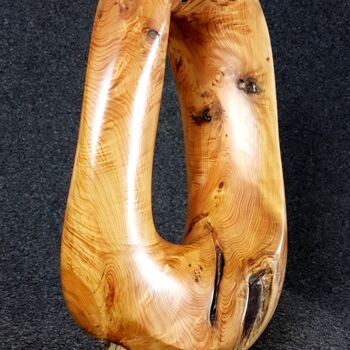Скульптура под названием "Moebius" - Bernard Geoffroy, Подлинное произведение искусства, Дерево