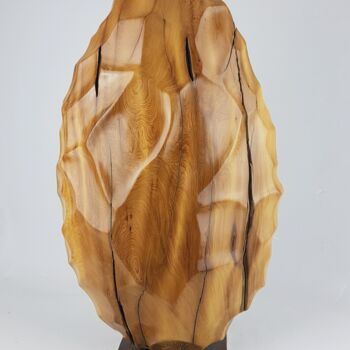 Sculpture titled "Biface" by Bernard Geoffroy, Original Artwork, Wood