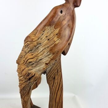 雕塑 标题为“Maupassant” 由Bernard Geoffroy, 原创艺术品, 木