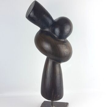 Escultura titulada "Noeud" por Bernard Geoffroy, Obra de arte original, Madera
