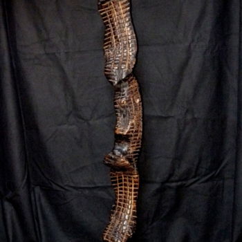 제목이 "Joug alligator"인 조형물 Bernard Geoffroy로, 원작