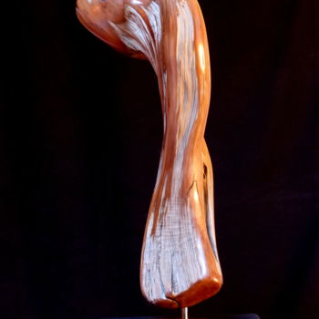 Sculpture titled "vieillesse ennemie" by Bernard Geoffroy, Original Artwork, Wood