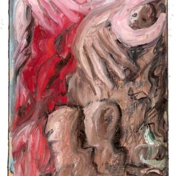 Peinture intitulée "GARE AUX ROUSTES" par Virgile Bernardi, Œuvre d'art originale, Autre