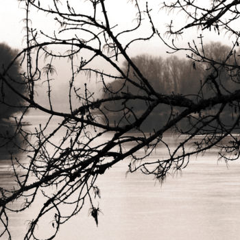 Photographie intitulée "Winter on river" par Bernard Liotier, Œuvre d'art originale, Photographie numérique
