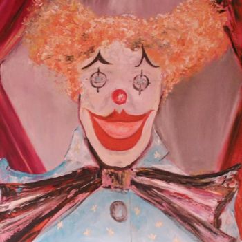 Painting titled "clown pour Nolwenn" by Bernard Sabot, Original Artwork