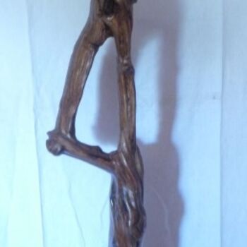 Sculpture titled "Le danseur" by B  Vedrine, Original Artwork, Wood