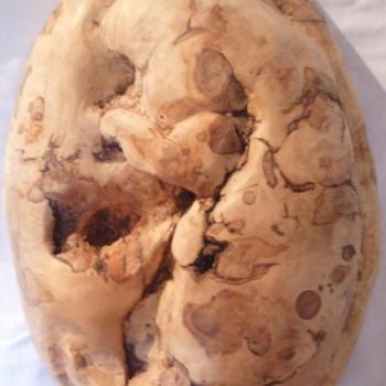 Sculpture titled "foetus" by B  Vedrine, Original Artwork, Wood