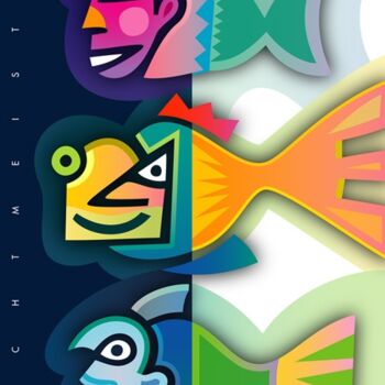 Цифровое искусство под названием "poissons | Fishes |…" - Bernd Wachtmeister, Подлинное произведение искусства, Цифровая жив…