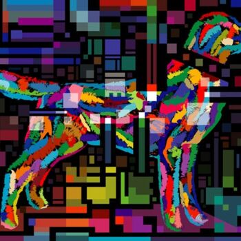 Digital Arts titled "Bunter Hund ll | Va…" by Bernd Wachtmeister, Original Artwork, Digital Painting