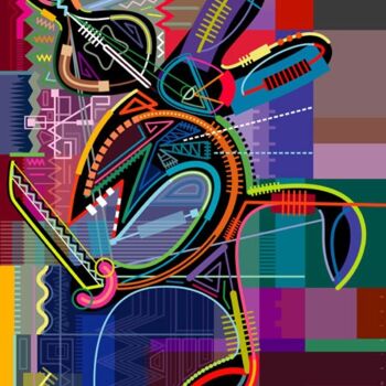Digital Arts με τίτλο "Der Hase war ein sc…" από Bernd Wachtmeister, Αυθεντικά έργα τέχνης, Ψηφιακή ζωγραφική