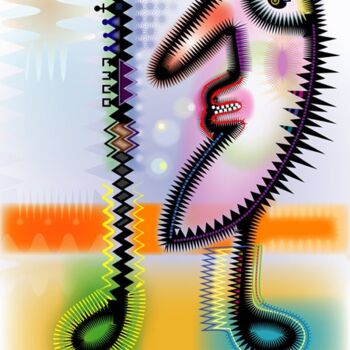 Digitale Kunst mit dem Titel "Geduldsmensch | Pat…" von Bernd Wachtmeister, Original-Kunstwerk, Digitale Malerei