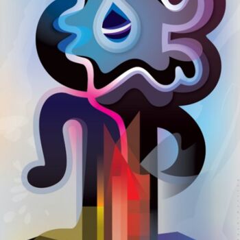 数字艺术 标题为“Pain Of Feeler” 由Bernd Wachtmeister, 原创艺术品, 数字油画