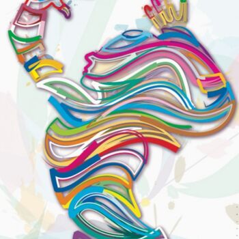 数字艺术 标题为“Waved Dancer RC (Ro…” 由Bernd Wachtmeister, 原创艺术品, 数字油画