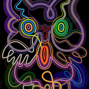 Arte digitale intitolato "A Spot Of Owl | Ein…" da Bernd Wachtmeister, Opera d'arte originale, Pittura digitale
