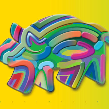 Arte digital titulada "Psychedelic Young B…" por Bernd Wachtmeister, Obra de arte original, Modelado 3D