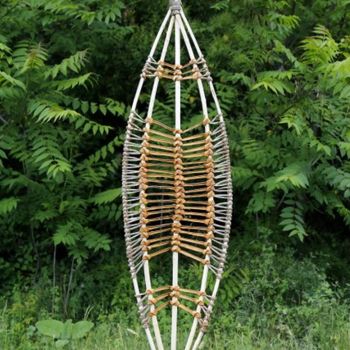 Sculpture intitulée "Bouclier du vent" par Alain Bernegger, Œuvre d'art originale, Bois