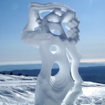 Installazione intitolato "Sculpture de neige" da Alain Bernegger, Opera d'arte originale