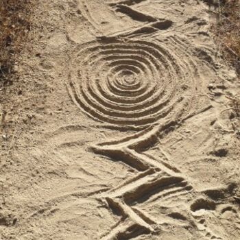 Instalación titulada "Spirale de sable" por Alain Bernegger, Obra de arte original