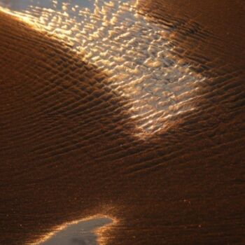 Fotografía titulada "L'or des vagues" por Alain Bernegger, Obra de arte original