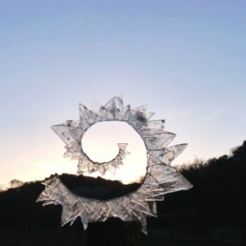 Installation intitulée "Spirale de glace" par Alain Bernegger, Œuvre d'art originale
