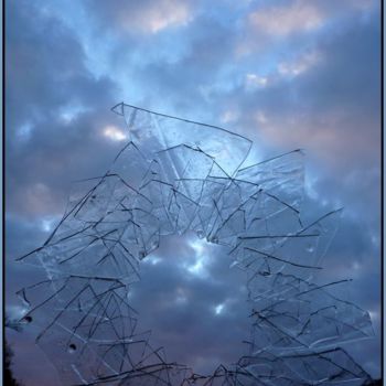 Installation intitulée "Roue de glace et nu…" par Alain Bernegger, Œuvre d'art originale