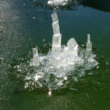 Installation intitulée "Iles de glace" par Alain Bernegger, Œuvre d'art originale
