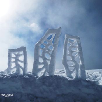 Instalacja zatytułowany „Triptyque de neige” autorstwa Alain Bernegger, Oryginalna praca