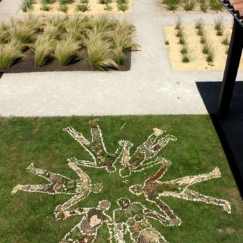 Installation intitulée "Création au sol" par Alain Bernegger, Œuvre d'art originale