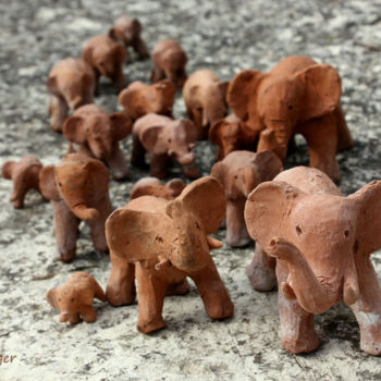 Photographie intitulée "éléphants" par Alain Bernegger, Œuvre d'art originale