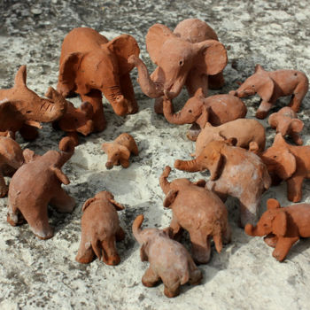 Fotografia intitulada "éléphant perdue" por Alain Bernegger, Obras de arte originais
