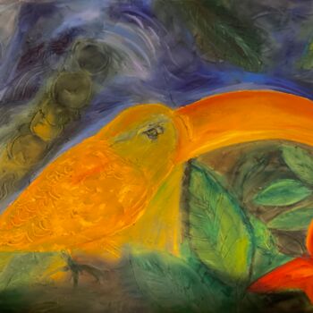 Peinture intitulée "Paradies Vogel…2004" par Bernie Spielmann, Œuvre d'art originale, Huile
