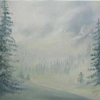 Peinture intitulée "hiver5" par Bernadette Maréchal, Œuvre d'art originale