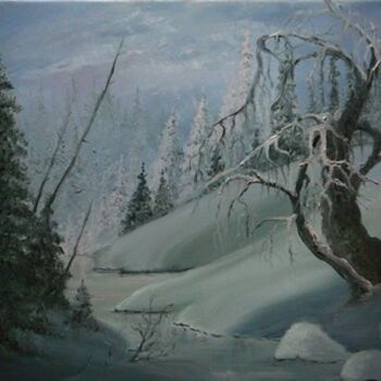Peinture intitulée "hiver6" par Bernadette Maréchal, Œuvre d'art originale